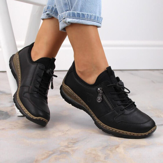 Ботинки Rieker Leather Slip-On Black