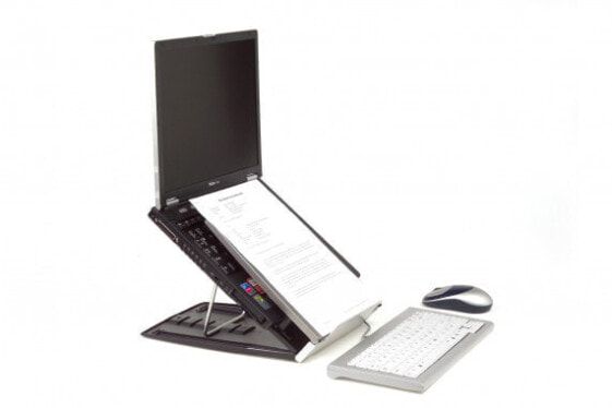 Bakker Ergo-Q 330 Notebook Stand - Grey - 43.2 cm (17") - 20 - 40° - 228 mm - 310 mm - 13 mm