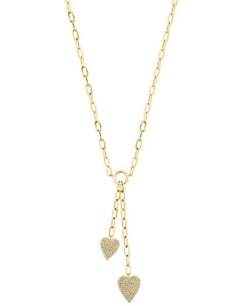 EFFY® Diamond Double Heart 18" Lariat Necklace (1/2 ct. t.w.) in 14k Gold