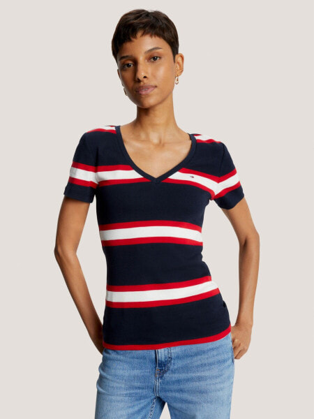 Favorite Stripe V-Neck T-Shirt