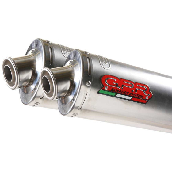 GPR EXHAUST SYSTEMS Tondo/Round Inox Double Bonneville T100 01-14 homologated slip on muffler