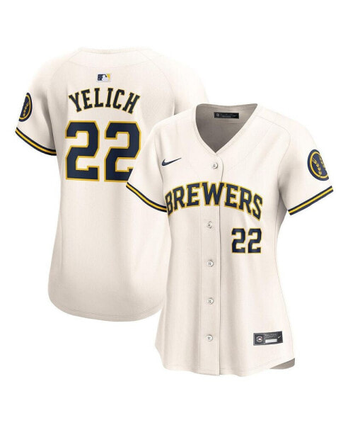 Women's Christian Yelich Cream Milwaukee Brewers Home Limited Player Jersey