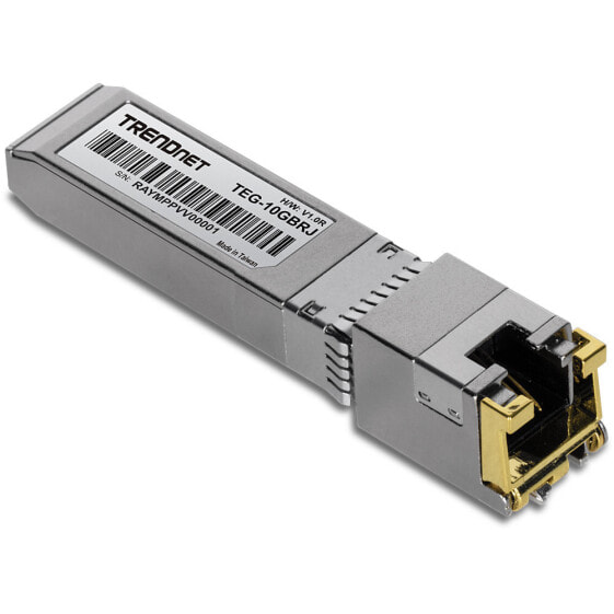 TRENDnet TEG-10GBRJ - Copper - 10000 Mbit/s - RJ-45 - SFP+ - 100 m - Gigabit Ethernet