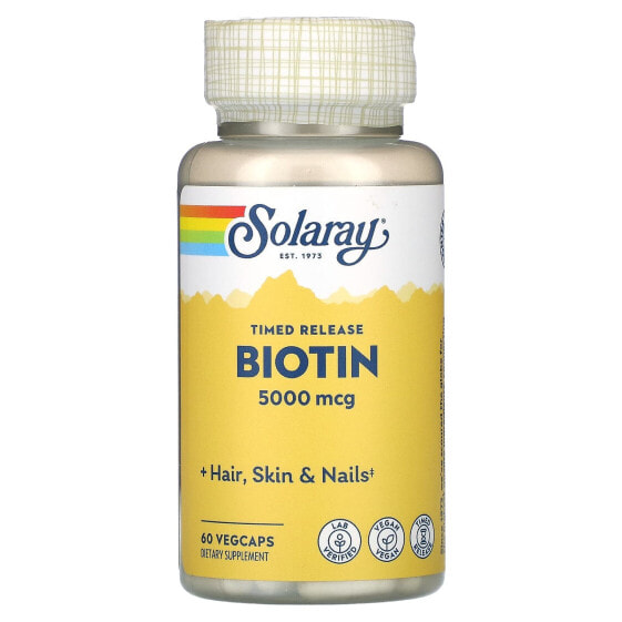 Biotin, 5,000 mcg, 60 VegCaps