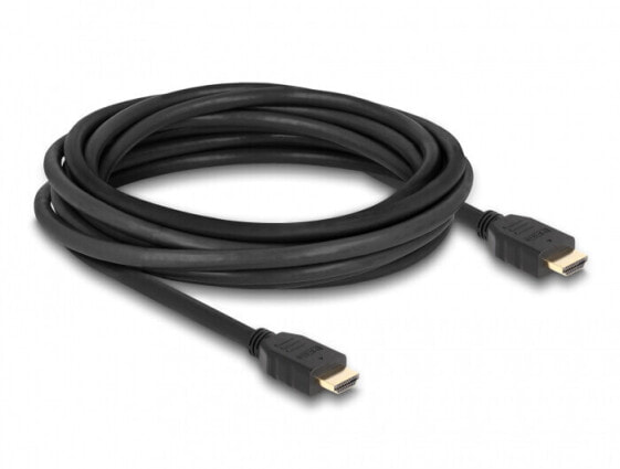 Шнур HDMI Delock 82004, 5 м, HDMI Type A (стандартный), 3D, 48 Gbit/s, черный