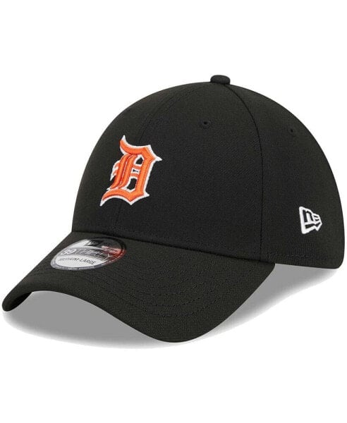 Men's Black Detroit Tigers Logo 39THIRTY Flex Hat
