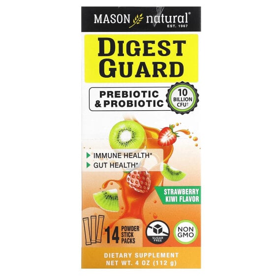 Mason Natural, Digest Guard, клубника и киви, 14 пакетиков в стиках по 8 г (0,28 унции)