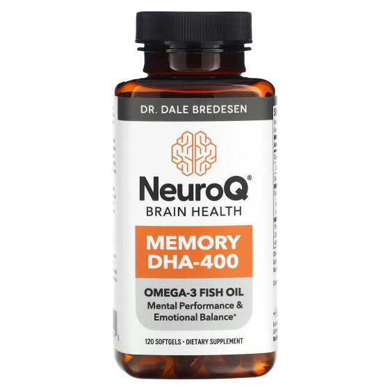 NeuroQ Brain Health, Memory DHA-400, 120 Softgels