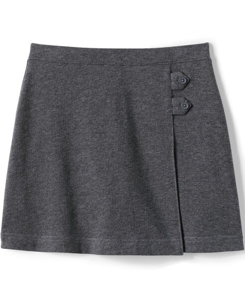 Big Girls School Uniform Knit Skort Above the Knee