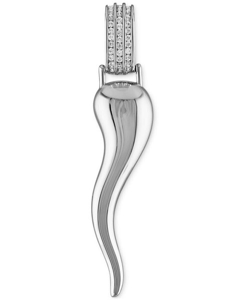 Cubic Zirconia Horn Pendant in Sterling Silver, Created for Macy's