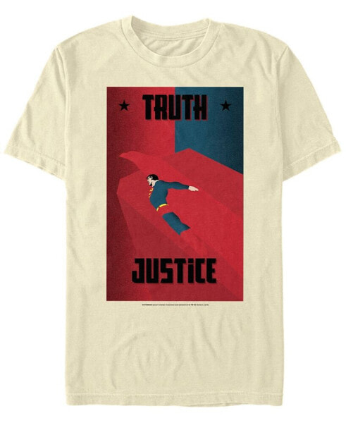 DC Men's Superman Eagle Truth Justice Poster Short Sleeve T-Shirt