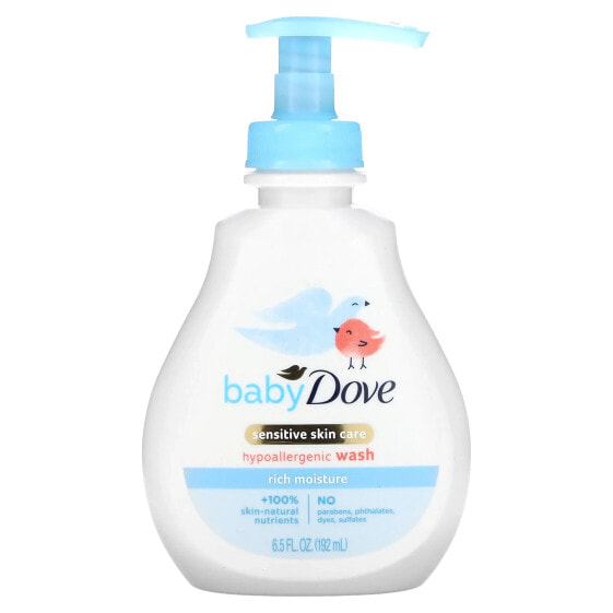 Baby, Sensitive Skin Care, Hypoallergenic Wash, Rich Moisture, 6.5 fl oz (192 ml)