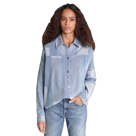 SALSA JEANS Mixed Colours Denim Long Sleeve Shirt