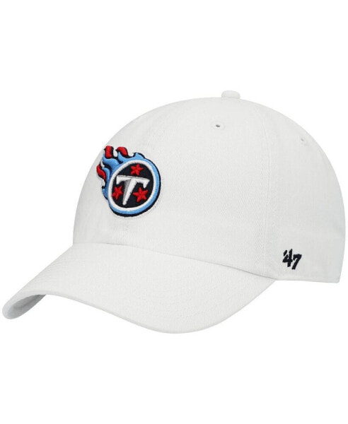 Men's '47 White Tennessee Titans Clean Up Adjustable Hat