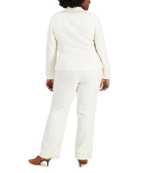 Plus Size Button-Front Side-Zip Pantsuit