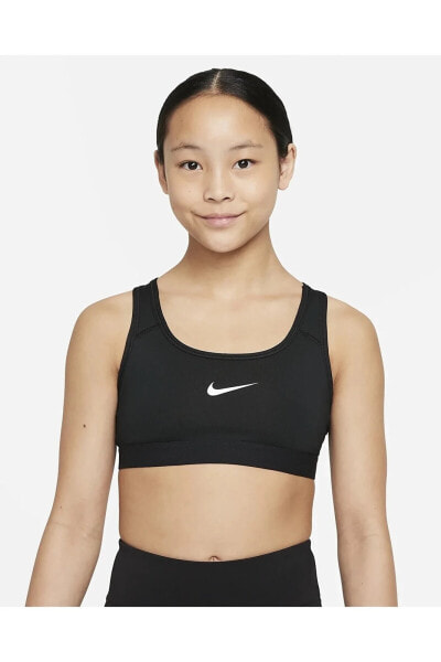 Спортивный бюстье Nike для детей, черный, спортивный бюстгальтер черный