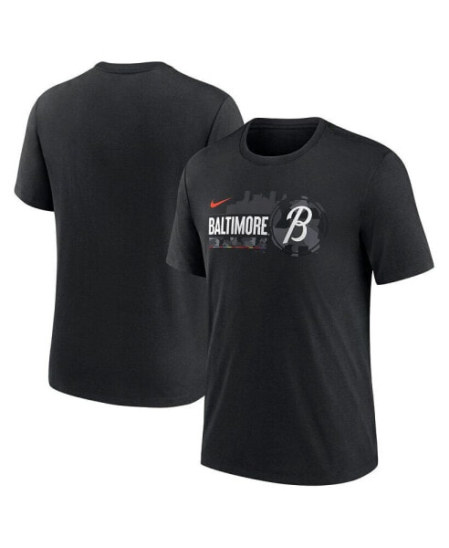 Men's Black Baltimore Orioles 2023 City Connect Tri-Blend T-shirt