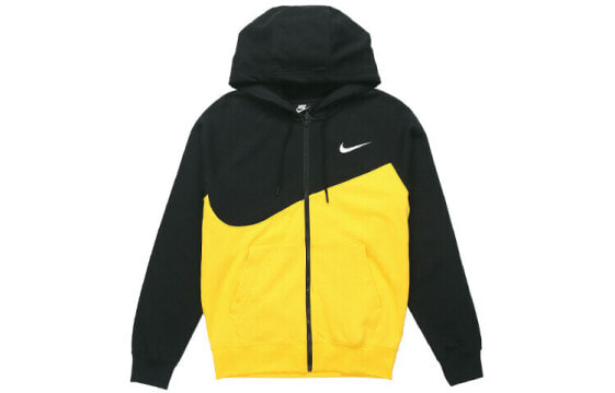 Nike 拼色针织连帽夹克 男款 黑黄色 / Куртка Nike CT3425-780