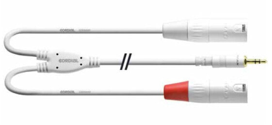 Cordial CFY 1.8 WMM-SNOW - 3.5mm - Male - 2 x XLR (3-pin) - Male - 1.8 m - Red,White
