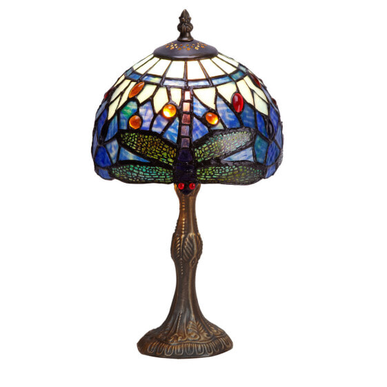 Декоративная настольная лампа Viro Belle Epoque Синий цинк 60 W 20 x 37 x 20 см