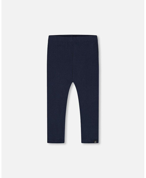 Big Girls Rib Leggings Navy