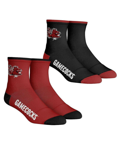 Youth Boys and Girls Socks South Carolina Gamecocks Core Team 2-Pack Quarter Length Sock Set