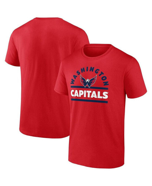 Men's Red Washington Capitals Goaltender Combo T-shirt