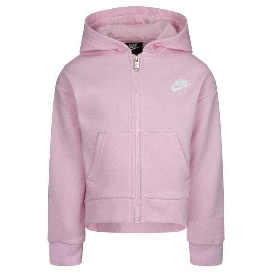 NIKE KIDS Club Fleece High Low full zip sweatshirt