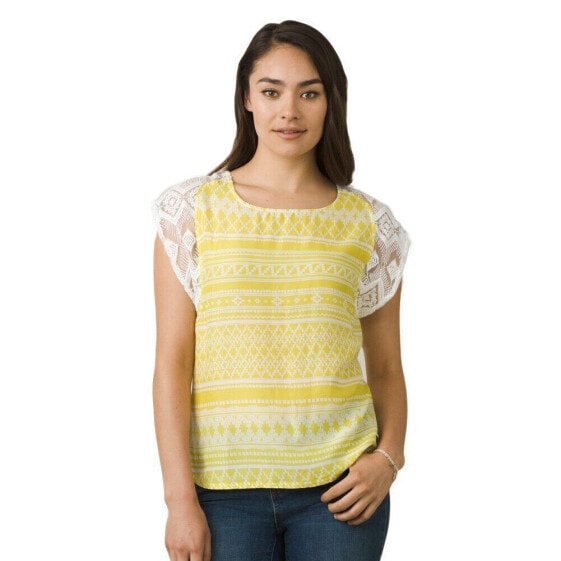 prAna Women's Aleen T-Shirt 293580, Lemongrass, Medium