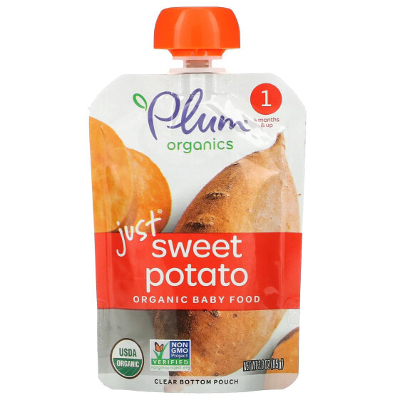 Plum Organics, Organic Baby Food, 4 Months & Up, Just Sweet Potato, 3 oz (85 g)