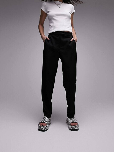 Topshop slim cigarette trouser in black