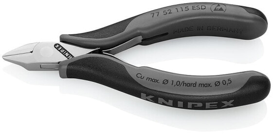 Клещи боковые Knipex KP-7752115ESD - 1.1 см - 1.4 см - 7 мм - 1 мм - защита от электростатического разряда (ESD)