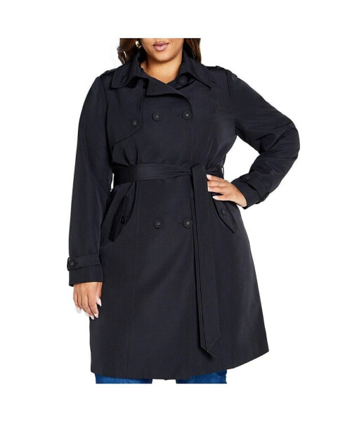 Пальто-корсет классическое CITY CHIC plus Size Trench coat