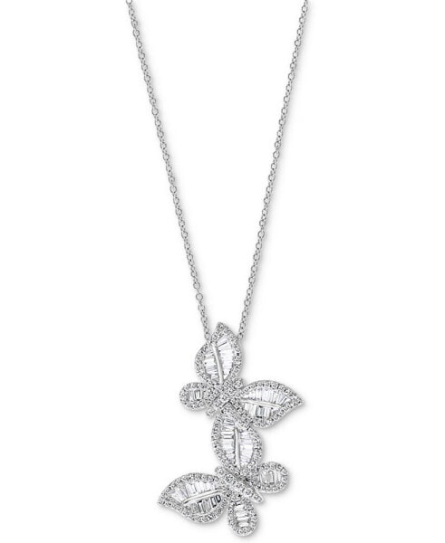 EFFY® Diamond Butterfly 18" Pendant Necklace (1-3/8 ct. t.w.) in 14k White Gold