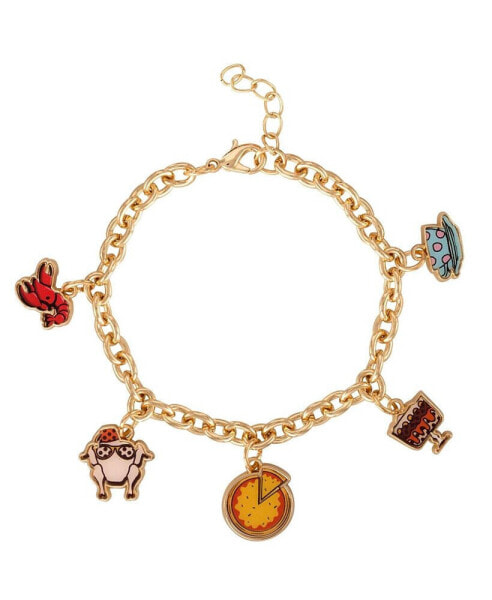 Браслет Friends TV Charm Bracelet, 5 Charms - 7+1"