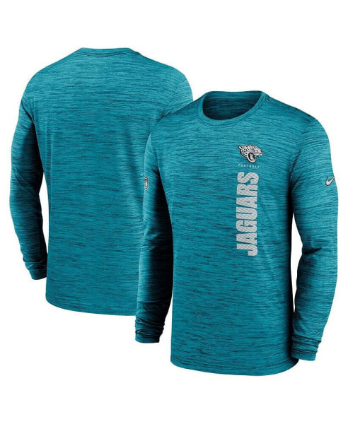 Men's Teal Jacksonville Jaguars 2024 Sideline Velocity Performance Long Sleeve T-Shirt