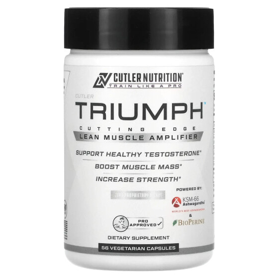 Cutler Nutrition, Triumph, средство для наращивания мышечной массы, 56 вегетарианских капсул