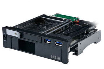 Akasa AK-IEN-01 - 2.5/3.5" - Serial ATA - Black - Plastic - Stainless steel - 6 Gbit/s - 148 mm