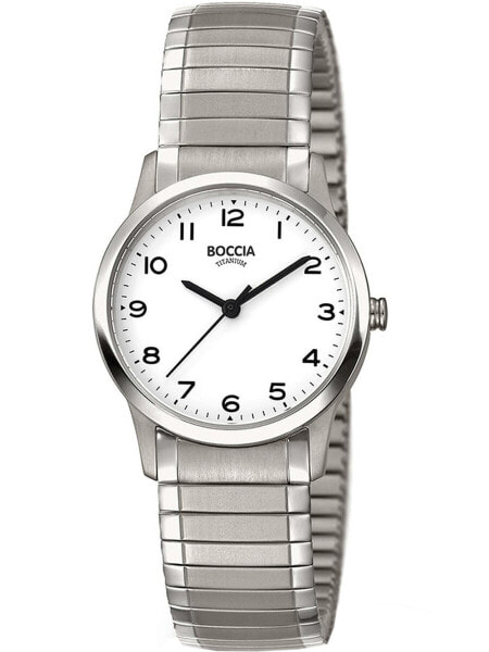 Женские наручные часы с серебряным браслетом Boccia 3287-01 ladies watch titanium 29mm 5ATM