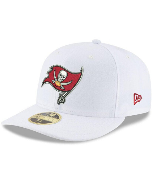Men's White Tampa Bay Buccaneers Team Logo Omaha Low Profile 59FIFTY Fitted Hat