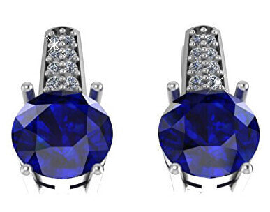 Silver earrings with sapphires SAFAGUC1926