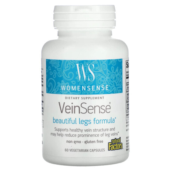 Natural Factors, WomenSense, VeinSense, 60 вегетарианских капсул