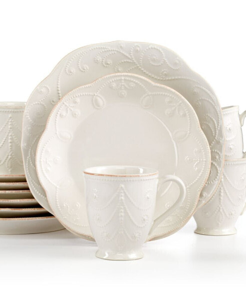 French Perle 12 Pc. Dinnerware Set, Service for 4