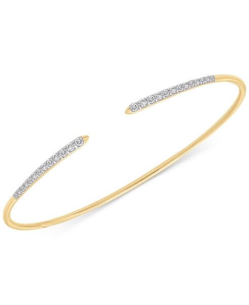 Diamond Skinny Cuff Bangle Bracelet (1/4 ct. t.w.) in 14k Gold, Created for Macy's