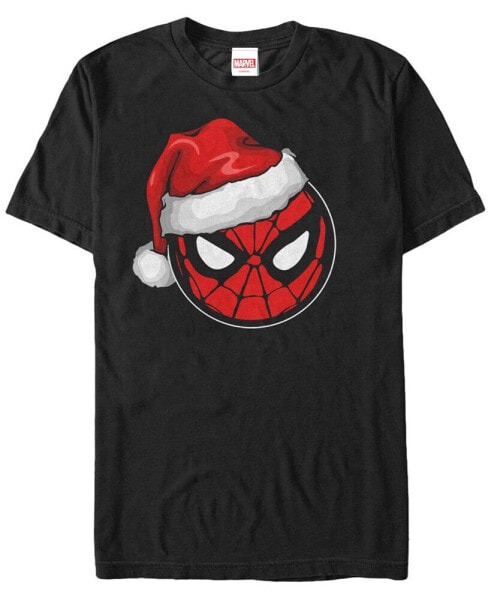 Men's Marvel Spider-Man Santa Hat Short Sleeve T-shirt
