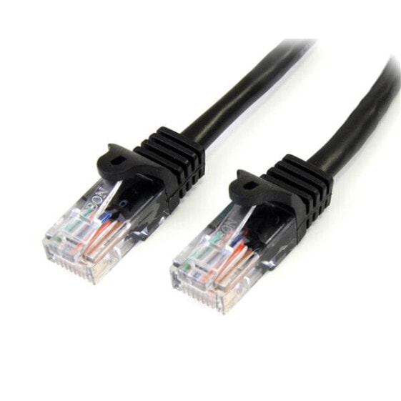 Cat5e Ethernet Patch Cable with Snagless RJ45 Connectors - 7 m - Black - 7 m - Cat5e - U/UTP (UTP) - RJ-45 - RJ-45