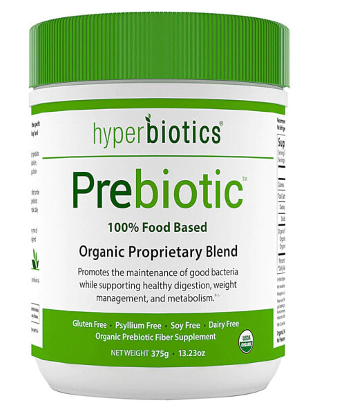 Hyperbiotics Organic Prebiotic Powder Organic Proprietary Blend Пробиотеческий порошок для поддержки здоровья и контроля веса 375 г