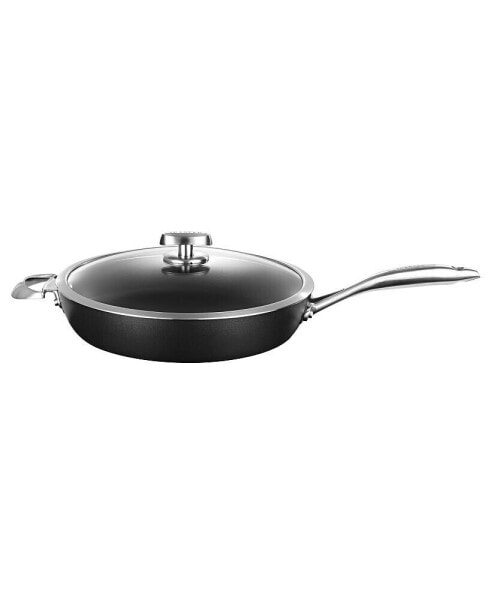 ProIQ 3.8 qt, 4.0 L, 12.5", 32cm Covered Saute Pan Induction Suitable Nonstick Frypan, Black