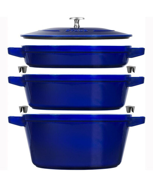 Cast Iron 4 Piece Stackable Set