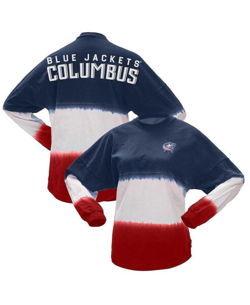 Блузка с длинным рукавом Spirit Jersey женская Сине-красная Columbus Blue Jackets Ombre